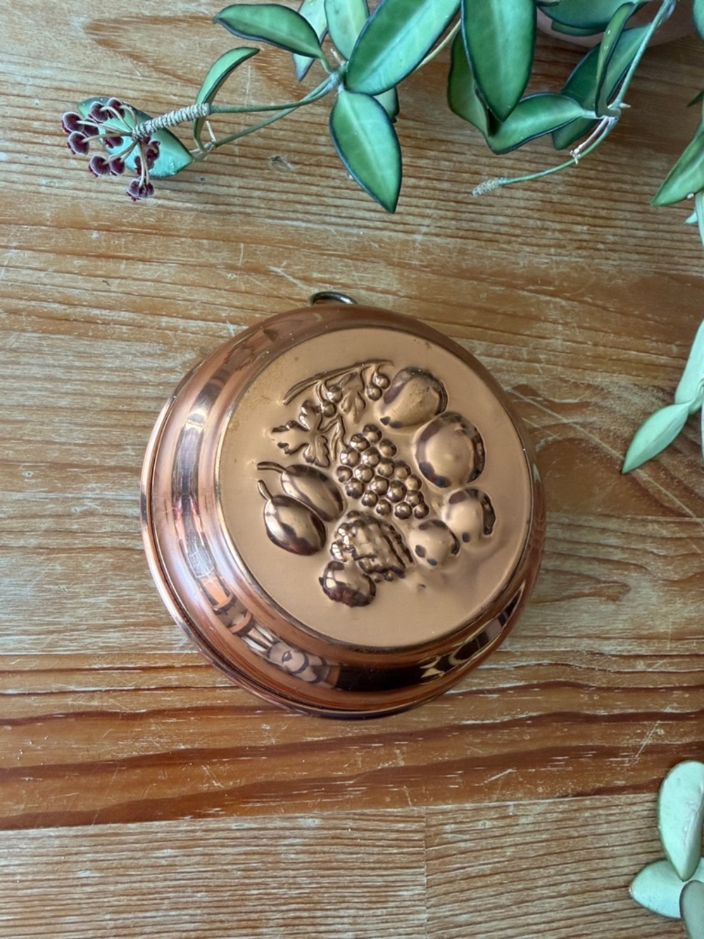Vintage Copper Fruit Mould Wall Decor